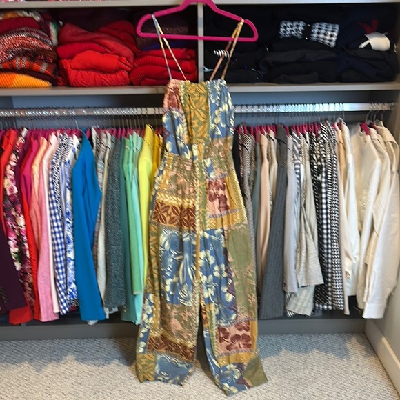 Free People Patchwork Jumpsuit in Multicolor size XS NWT - Picture 1 of 3